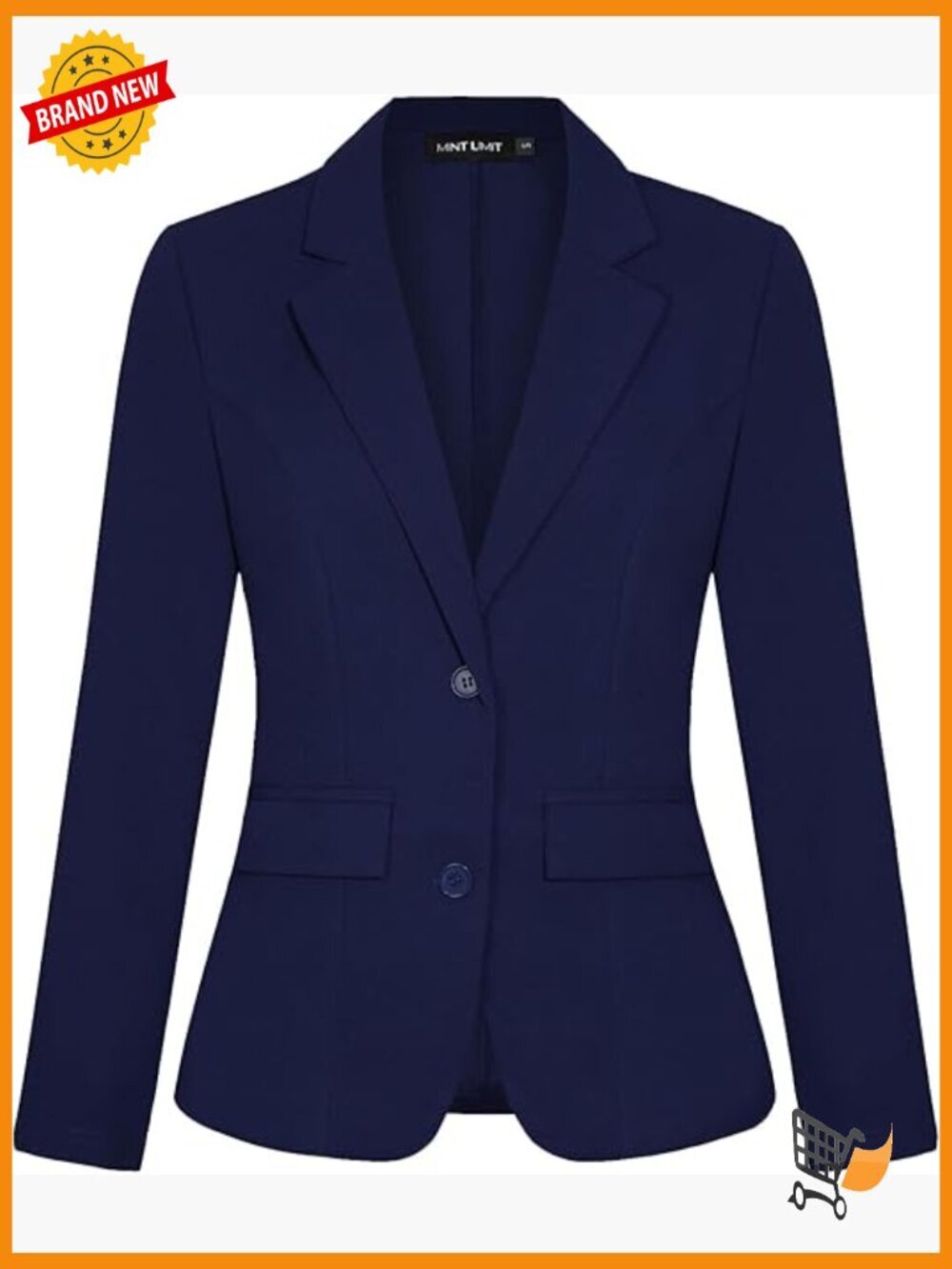 Women's Business Casual Long Sleeve Notched Lapel Blazer Jacket with Pockets